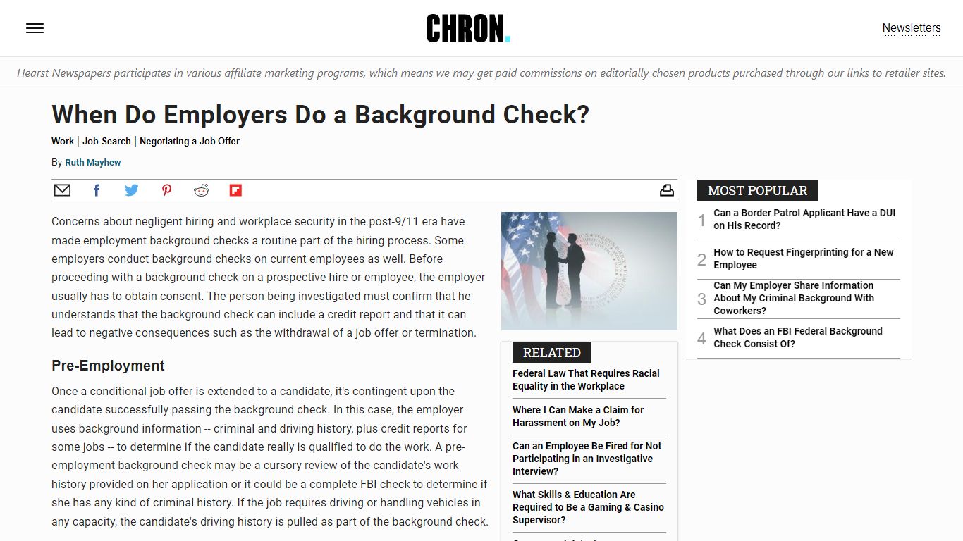 When Do Employers Do a Background Check? | Work - Chron.com